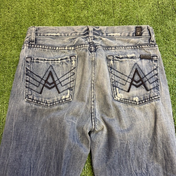 7 For All Mankind “a” pocket Blue Jeans Size 30 - Picture 7 of 9